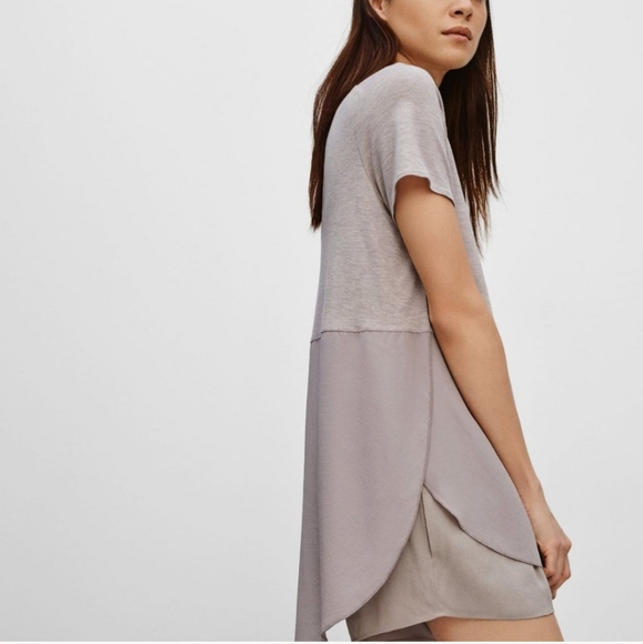 Wilfred Capucine Silk T-shirt Two Tone Tee shirt, lavender and Cream, XS - Picture 3 of 8